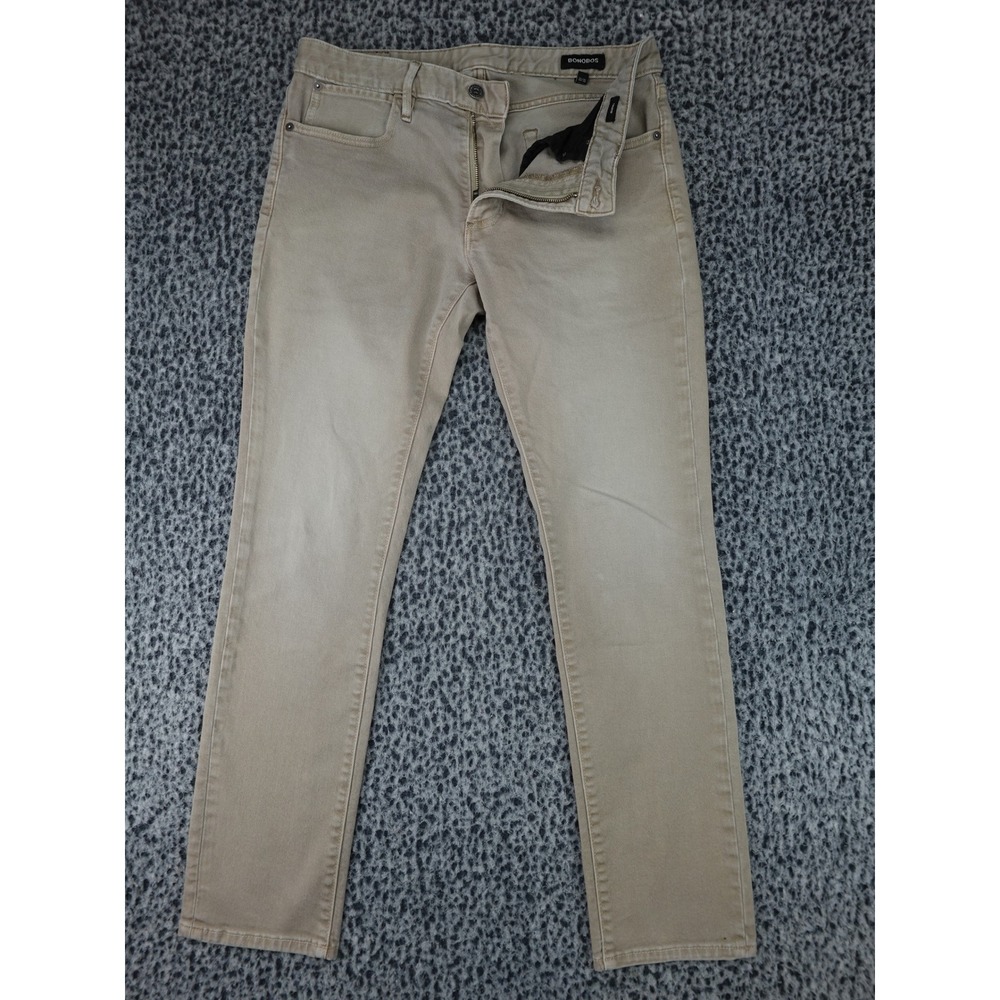 Bonobos Chino Pants Mens 32x32 Tan Tailored Fit 5-Pocket Khaki